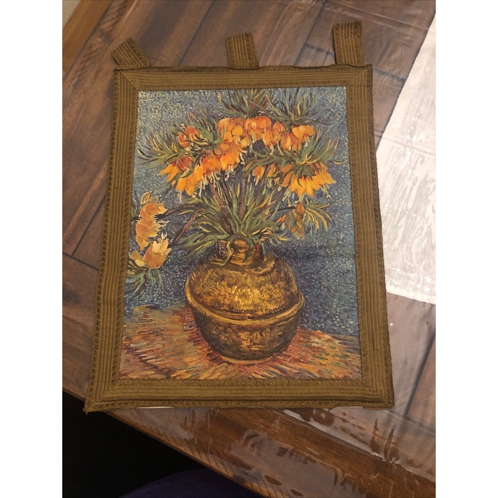 Imperial Fritillaries in a Copper Vase Van Gogh Tapestry Wall Art 11" X 14"‎